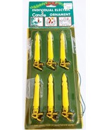 Vintage 6 Individual Electric Candle Ornament Original Package Made in T... - $13.60 CAD