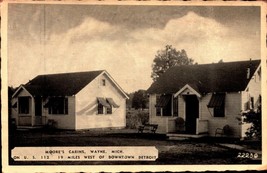 Vintage Real Picture Postcard -Moore&#39;s Cabins, Wayne, Michigan BK37 - £5.80 GBP