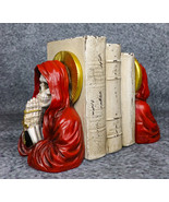 Day of The Dead Gothic Red Santa Muerte With Gold Halo Rosary Cross Book... - $51.60 CAD