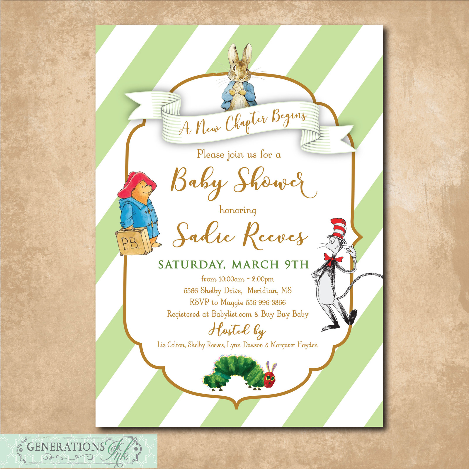 Storybook Baby Shower Invitation/printable/Digital File/DIY/Book Themed ... - $14.95