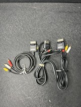 Microsoft Xbox 360 And Original Xbox Cord Cable Lot Of 3 OEM Composite AV Cable - £15.48 GBP