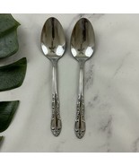Oneidacraft Vintage Venus Floral Flatware Serving Spoon Lot of 2 Stainless - $310.96 MXN