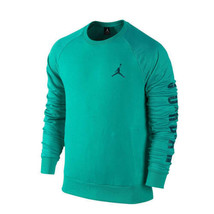 Jordan Mens Vii Pocket Crewneck Sweatshirt,Aqua Blue,XX-Large - £86.14 GBP