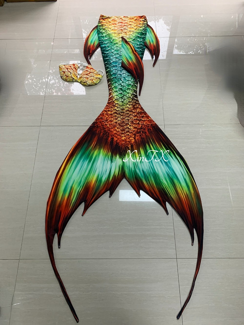 Primary image for HOT Sale Green Mermaid Tail Kids Women with Monofin Mermaid Costume Swimsuit