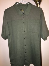 MEN&#39;S prAna SS BUTTON DOWN SHIRT INCREDIBLY SOFT 55% ORGANIC COTTON SZ X-LG - £27.95 GBP