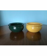 2 ZANESVILLE OHIO RAMEKIN CROCK  Bowls Glazed Stoneware  Bakeware Dining - $20.33 CAD