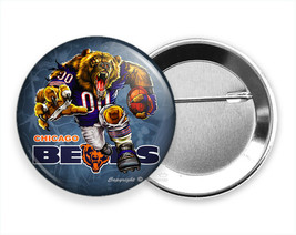 Angry Running Chicago Bears Football Team Pin Pinback Button Sport Fan Gift Idea - £9.94 GBP+
