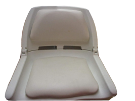 Fishing Boat Seat Chair Folding Backrest Padded Pillow Foldable All White - £66.09 GBP