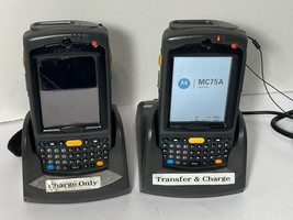 2 Motorola Symbol MC75A0-P40SWQQA9WR Mobile Computer Scanner &amp; Cradle w/... - $74.25