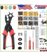 Updated Leather Hole Puncher with 6 Sizes + Rivets for Craft &amp; DIY Projects - $53.14 CAD