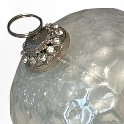 Christmas Ornaments 7" Mercury Glass Kugel Hanging LARGE Big Silver HEAVY Item image 10