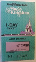 Walt Disney World 1995 Magic Kingdom Collectible Ticket Stub 1 Day Florida USA - £5.55 GBP