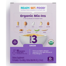 Ready Set Food Early Allergen Introduction Mix-in Baby Stage 3 Organic 6+mo 15pk - £10.43 GBP