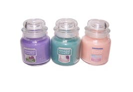 Yankee Candle Lilac Blossom, Catching Rays, Pink Sands Small Jar Candle Set of 3 - £23.97 GBP