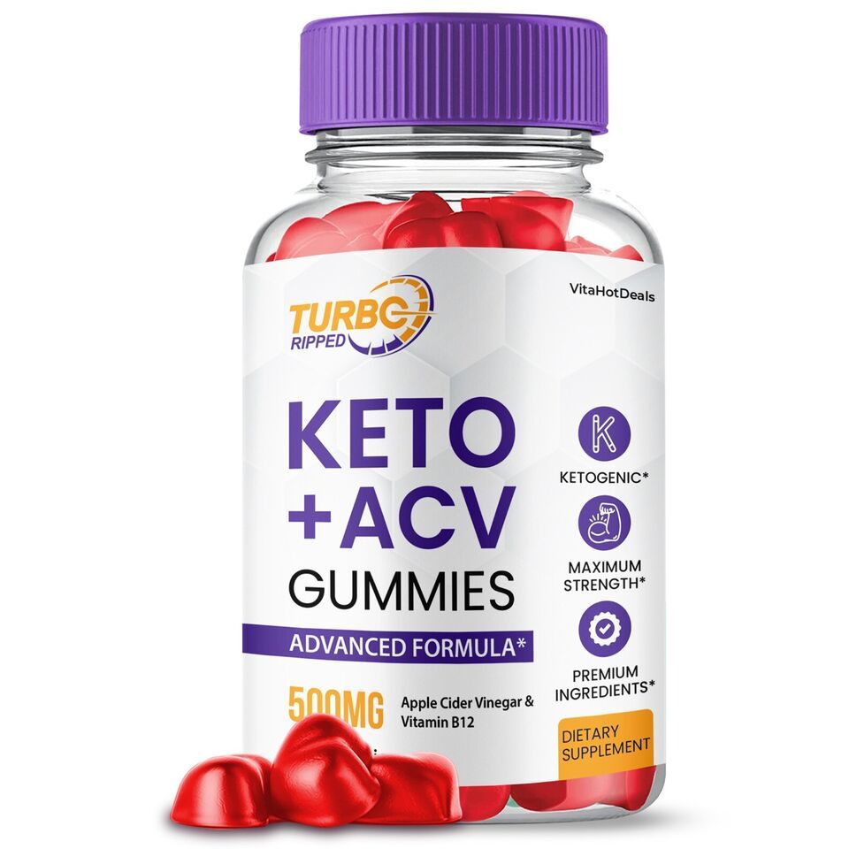 Turbo Ripped Keto ACV Gummies,  Max Strength Formula for Men and Women (... - $16.58