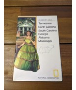 Close-Up USA Tennessee North South Carolina Georgia Alabama Mississippi Map - €8,55 EUR