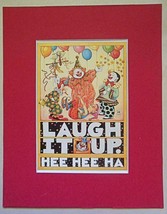 Mary Engelbreit Print Matted 8 x 10 &quot;Laugh It Up&quot; - £10.05 GBP
