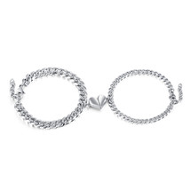  Love Couple Bracelet Personality HeartShaped Titanium Steel  - £21.68 GBP