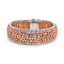 Pink Diamonds - Bracelet 21.23ct Natural Fancy Pink Color 18K 53 Grams Princess - £101,817.38 GBP