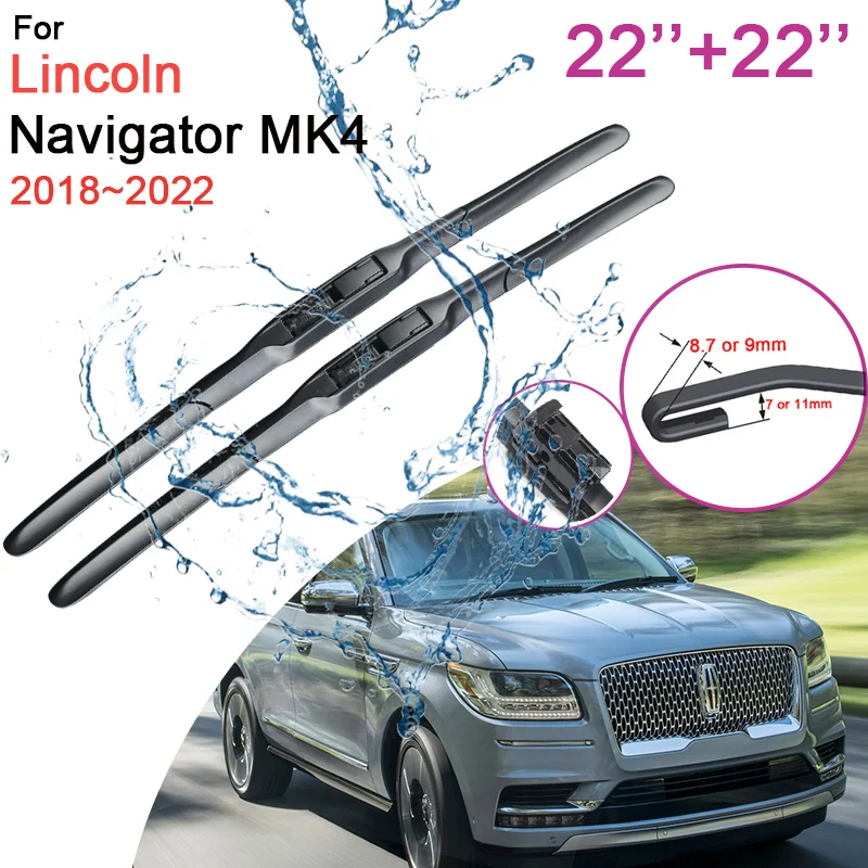 Car Front Windshield Wiper Blades for Lincoln Navigator MK4 2018 2019 2020 2021 - £18.69 GBP