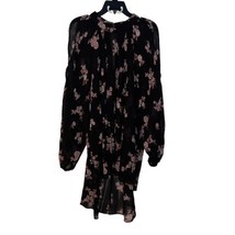 City Chic Black  Floral Budding Romance Long Sleeve Hi Low  Top Size L/20 ( 3X ) - £22.82 GBP