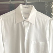 Van Heusen Wrinkle Free  Dress Shirt Sz 15.5 32/33 L  White Textured Stipes - $21.60 CAD