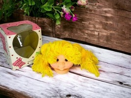 Sweet Love Kids 5&quot; Blonde Pigtails Yarn Hair Girl Vintage Head Doll Craf... - $186.39 MXN