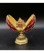 AKM Red Gold Faberge Egg with St Basil Cathedral Home Decor READ - $748.09 MXN