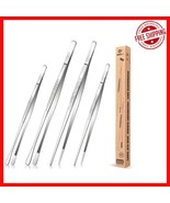 Essential 4-Piece Long Stainless Steel Tweezers - Perfect for Cooking &amp; ... - $752.88 MXN