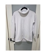 Workshop Republic White Cowl Neck Sweatshirt XS | Fleece Lined Cozy Pull... - $541.55 MXN