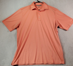 Greg Norman Golf Polo Shirt Mens Medium Orange Polyester Short Sleeve Collared - £9.23 GBP