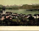 Vintage Postcard 1900-1910 Switzerland Luzern and die Alpen Tellskapelle... - $6.88