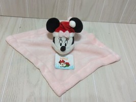 Disney baby Minnie Mouse in Santa hat pink security blanket lovey NWT Christmas - $9.89