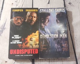 Demolition Man &amp; Undisputed VHS Wesley Snipes Bundle Sylvester Stallone ... - £5.43 GBP