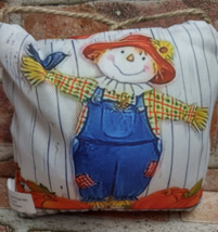 Mini Scarecrow Pillow HANGING Thanksgiving Hello Fall Decor Strawman Decoration - £7.16 GBP