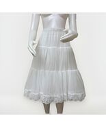 Vtg Malco Modes Petticoat Square Dance Skirt Womens S Lace White Rockabi... - €60,16 EUR