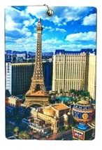 Las Vegas Paris Ballys High Roller Double Sided 3D Key Chain - $6.99