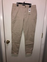 NWT Dockers Slim Cuff Chino Womens Beige Pants SZ 8 Cotton Blend NEW - $18.80