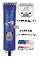 Andis Blue Super Duty Pro 2-Speed Clipper Set&amp;Ultraedge 10 Blade*Pet Grooming - £209.27 GBP