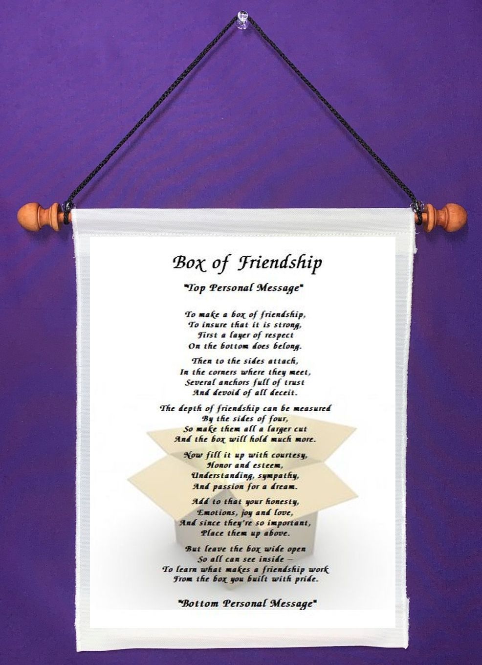 Box of Friendship - Personalized Wall Hanging (514-1) - $18.99