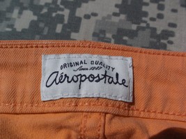 AEROPOSTALE ASLEY ULTRA SKINNY LOW WAIST PEACH MELON ORANGE FADED PANTS ... - $18.54