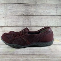 SKECHERS Womens Size 10 Burgundy Slip On Casual Comfort Shoes 23010 - £15.70 GBP