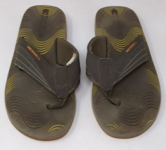 Merrell Flip Flop Sandals Thong Mens Size 7 Brown Bungee Cord - $21.46