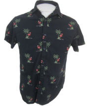 Denim &amp; Flower Ricky Singh Men Hawaiian shirt S p2p 20&quot; Christmas pink flamingo - £21.64 GBP