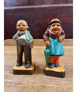 Old Man with Pipe Old Lady with Umbrella Figurine Made in Occupied Japan... - £23.17 GBP