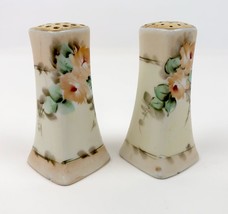 Vintage Noritake Porcelain Watercolor Floral Salt Pepper Shaker Set Dining - £21.96 GBP