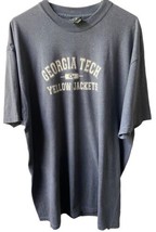 MV Sports T Shirt Mens Size 2XL Gray Short Sleeved Crew Neck Georgia Tech Yellow - £13.16 GBP