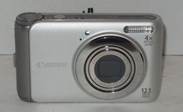 Canon PowerShot A3100 IS 12.1MP Digital Camera - Silver Tested Works Battery SD - £117.76 GBP