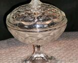 Vintage Clear Glass Pedestal Compote Candy Dish WIth Lid - $9.99