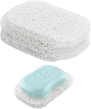 Snowkingdom 4 Pack White Soap Saver Holder for Bar Soap Shower Bathroom Dish Sel - £7.56 GBP